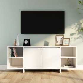 Mueble para TV madera contrachapada blanco 130x35x50 cm en Muebles TV | Comprar online en Foru.es