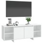 Mueble para TV madera contrachapada blanco 130x35x50 cm en Muebles TV | Comprar online en Foru.es