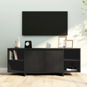 Mueble para TV madera contrachapada negro 130x35x50 cm en Muebles TV | Comprar online en Foru.es