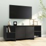 Mueble para TV madera contrachapada negro 130x35x50 cm en Muebles TV | Comprar online en Foru.es