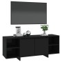 Mueble para TV madera contrachapada negro 130x35x50 cm en Muebles TV | Comprar online en Foru.es