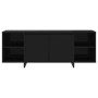 Mueble para TV madera contrachapada negro 130x35x50 cm en Muebles TV | Comprar online en Foru.es