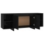 Mueble para TV madera contrachapada negro 130x35x50 cm en Muebles TV | Comprar online en Foru.es