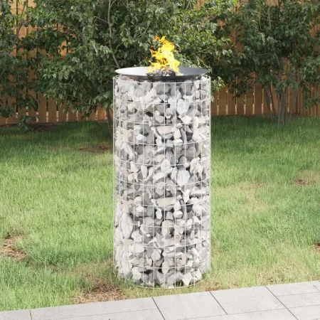Galvanized iron gabion brazier Ø50 cm by vidaXL, Chimneys - Ref: Foro24-153559, Price: 52,05 €, Discount: %