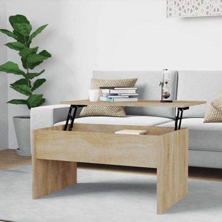 Mesa de centro madera ingeniería roble Sonoma 80x50,5x41,5 cm en Mesas de centro | Comprar online en Foru.es