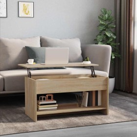 Mesa de centro madera de ingeniería roble Sonoma 102x50x52,5 cm en Mesas de centro | Comprar online en Foru.es