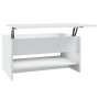 Mesa de centro madera contrachapada blanca 80x50x40 cm en Mesas de centro | Comprar online en Foru.es