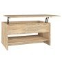 Mesa de centro madera contrachapada roble Sonoma 80x50x40 cm en Mesas de centro | Comprar online en Foru.es
