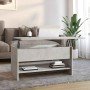 Mesa de centro madera contrachapada gris hormigón 80x50x40 cm en Mesas de centro | Comprar online en Foru.es