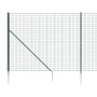 Cerca de alambre con pinchos de anclaje verde 2x25 m de vidaXL, Paneles de vallas - Ref: Foro24-154110, Precio: 347,32 €, Des...