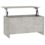Mesa de centro madera ingeniería gris hormigón 102x55,5x52,5 cm en Mesas de centro | Comprar online en Foru.es