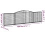 Cesta gaviones forma arco hierro galvanizado 400x30x100/120 cm de vidaXL, Maceteros y jardineras - Ref: Foro24-153525, Precio...