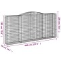 Cesta gaviones forma arco hierro galvanizado 400x50x180/200 cm de vidaXL, Maceteros y jardineras - Ref: Foro24-153539, Precio...