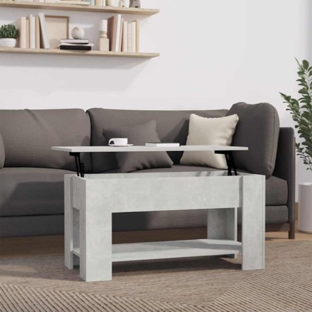 Mesa de centro madera de ingeniería gris hormigón 101x49x52 cm en Mesas de centro | Comprar online en Foru.es