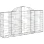 Cesta gaviones forma arco hierro galvanizado 200x30x100/120 cm de vidaXL, Maceteros y jardineras - Ref: Foro24-153485, Precio...