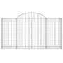 Cesta gaviones forma arco hierro galvanizado 200x30x100/120 cm de vidaXL, Maceteros y jardineras - Ref: Foro24-153485, Precio...