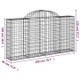 Cesta gaviones forma arco hierro galvanizado 200x30x100/120 cm de vidaXL, Maceteros y jardineras - Ref: Foro24-153485, Precio...