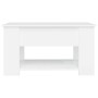 Mesa de centro madera de ingeniería blanco 79x49x41 cm en Mesas de centro | Comprar online en Foru.es
