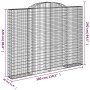 Cesta gaviones forma arco hierro galvanizado 300x30x220/240 cm de vidaXL, Maceteros y jardineras - Ref: Foro24-153511, Precio...