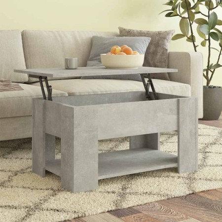 Mesa de centro madera de ingeniería gris hormigón 79x49x41 cm en Mesas de centro | Comprar online en Foru.es