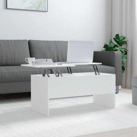 Mesa de centro madera contrachapada blanco 102x50,5x46,5 cm en Mesas de centro | Comprar online en Foru.es