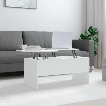 Mesa de centro madera contrachapada blanco 102x50,5x46,5 cm en Mesas de centro | Comprar online en Foru.es