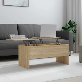 Mesa de centro madera ingeniería roble Sonoma 102x50,5x46,5 cm en Mesas de centro | Comprar online en Foru.es