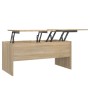Mesa de centro madera ingeniería roble Sonoma 102x50,5x46,5 cm en Mesas de centro | Comprar online en Foru.es