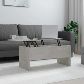 Mesa de centro madera ingeniería gris hormigón 102x50,5x46,5 cm en Mesas de centro | Comprar online en Foru.es