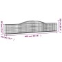 Cesta de gaviones forma arco hierro galvanizado 400x50x60/80 cm de vidaXL, Maceteros y jardineras - Ref: Foro24-153533, Preci...