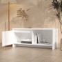 Mueble para TV de madera contrachapada blanco 90x35x40 cm en Muebles TV | Comprar online en Foru.es