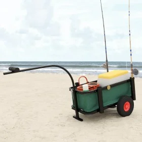 Carrito de pesca con bolsa de acero negro de vidaXL, Carros e islas - Ref: Foro24-153604, Precio: 131,47 €, Descuento: %