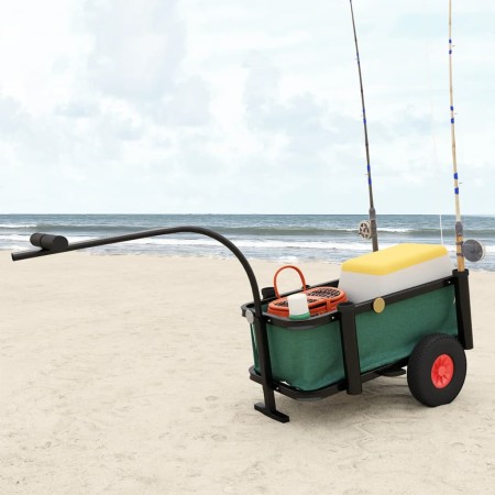 Carrito de pesca con bolsa de acero negro de vidaXL, Carros e islas - Ref: Foro24-153604, Precio: 134,96 €, Descuento: %