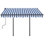 Toldo manual retráctil con LED azul y blanco 3,5x2,5 m en Toldos | Comprar online en Foru.es