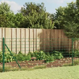 Green galvanized steel wire fence 0.8x10 m by vidaXL, fence panels - Ref: Foro24-154080, Price: 61,24 €, Discount: %