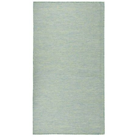 Alfombra de exterior de tejido plano turquesa 80x150 cm de vidaXL, Alfombras - Ref: Foro24-340799, Precio: 29,03 €, Descuento: %