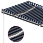 Toldo manual retráctil con LED azul y blanco 3,5x2,5 m en Toldos | Comprar online en Foru.es