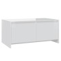 Mesa de centro madera contrachapada blanco brillo 90x50x41,5 cm en Mesas de centro | Comprar online en Foru.es