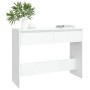 Mesa consola madera de ingeniería blanca 100x35x76,5 cm en Mesas auxiliares | Comprar online en Foru.es