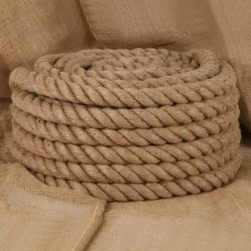 Jute rope, 5 meters in length and 50 mm in thickness. by vidaXL, Ropes and metal cords - Ref: Foro24-153778, Price: 59,94 €, ...