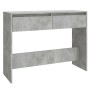 Mesa consola madera de ingeniería gris hormigón 100x35x76,5 cm en Mesas auxiliares | Comprar online en Foru.es