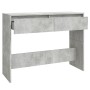 Mesa consola madera de ingeniería gris hormigón 100x35x76,5 cm en Mesas auxiliares | Comprar online en Foru.es