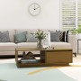 Mesa de centro de madera maciza pino marrón miel 110x50x33,5 cm en Mesas de centro | Comprar online en Foru.es