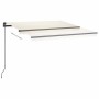 Toldo manual retráctil con LED color crema 3,5x2,5 m en Toldos | Comprar online en Foru.es
