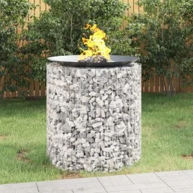 Brasero de gaviones hierro galvanizado Ø100 cm de vidaXL, Chimeneas - Ref: Foro24-153561, Precio: 103,25 €, Descuento: %