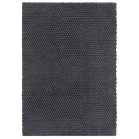 Alfombra rectangular algodón antracita 160x230 cm de vidaXL, Alfombras - Ref: Foro24-345117, Precio: 124,36 €, Descuento: %