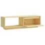 Mueble de TV de madera maciza de pino 110x30x33,5 cm en Muebles TV | Comprar online en Foru.es