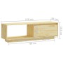 Mueble de TV de madera maciza de pino 110x30x33,5 cm en Muebles TV | Comprar online en Foru.es