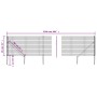 Cerca de alambre con pinchos de anclaje gris antracita 0,8x25 m de vidaXL, Paneles de vallas - Ref: Foro24-154248, Precio: 18...