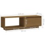 Mueble de TV de madera maciza pino marrón miel 110x30x33,5 cm en Muebles TV | Comprar online en Foru.es